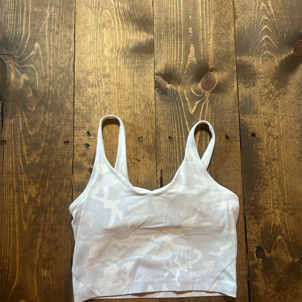 Lululemon Athletica White Patterned Bandeau
